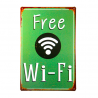Poster de sinal de metal vintage Wifi grátis