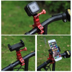 Gopro Hero 5 SJ6000 Xiaomi Yi2 rotatable bike handlebar mount holder adapter bracketMounts