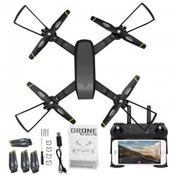 DM DM107 WIFI FPV Dual 2MP câmera Altitude de fluxo óptico Hold Foldable RC Drone Quadcopter