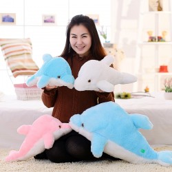 Brinquedo luminoso LED plush golfinho boneca 45 cm