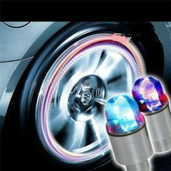 Bicicleta de carro LED neon azul estroboscópio válvula de pneu 2 pcs