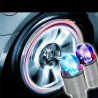 Car bicycle LED neon blue strobe tire valve caps 2 pcsWheel parts