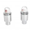 Car bicycle LED neon blue strobe tire valve caps 2 pcsWheel parts
