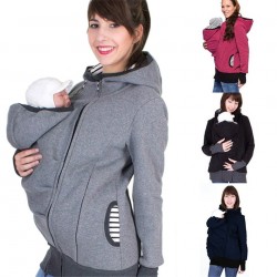 Kangaroo Pouch hoodie jacket baby carrier hoodedMaternity clothing