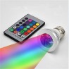 E14 - E27 RGB LED 3W lâmpada mutável de cor com controle remoto