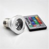 E14 - E27 RGB LED 3W color changeable lamp bulb with remote controlE27