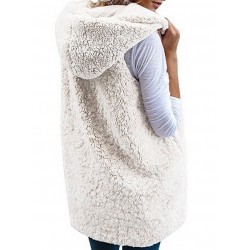 Fur vest - hooded body warmer - jacketJackets