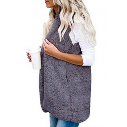 Fur vest - hooded body warmer - jacketJackets