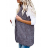 Fur vest - hooded body warmer - jacketJackets