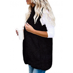 Fur vest - hooded body warmer - jacketJackets