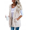 Fur vest - hooded body warmer - jacketJackets