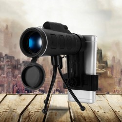 40 x 60 BAK4 HD mini telescópio monocular com bússola