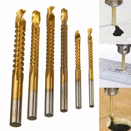 HSS 3 - 8mm titanium coated drill bits 6 pcsBits & drills