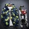 Camuflagem com capuz casaco quebra-vento unisex