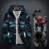 Camuflagem com capuz casaco quebra-vento unisex