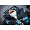 Camuflagem com capuz casaco quebra-vento unisex