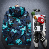 Camuflagem com capuz casaco quebra-vento unisex