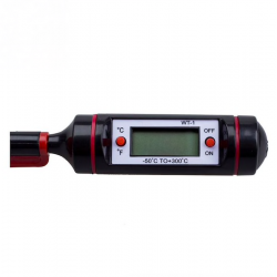 Digital food thermometer - stainless steel - for baking - cooking - meatBakeware