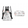 USB carregando escola mochila lona 3 pcs conjunto