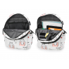 USB carregando escola mochila lona 3 pcs conjunto