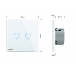 220 - painel de interruptor de vidro de cristal de parede 250V
