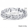 Pulseira de ouro / prata com zirconias unisex