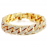 Pulseira de ouro / prata com zirconias unisex