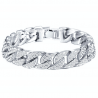 Pulseira de ouro / prata com zirconias unisex