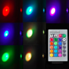 E14 - E27 RGB LED 3W lâmpada mutável de cor com controle remoto