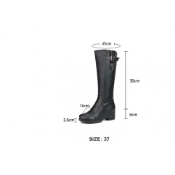 Botas de inverno de couro genuíno de lã natural