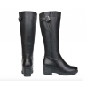 Botas de inverno de couro genuíno de lã natural
