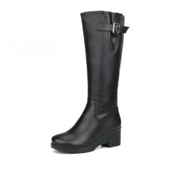 Botas de inverno de couro genuíno de lã natural