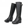 Botas de inverno de couro genuíno de lã natural