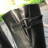 Botas de inverno de couro genuíno de lã natural
