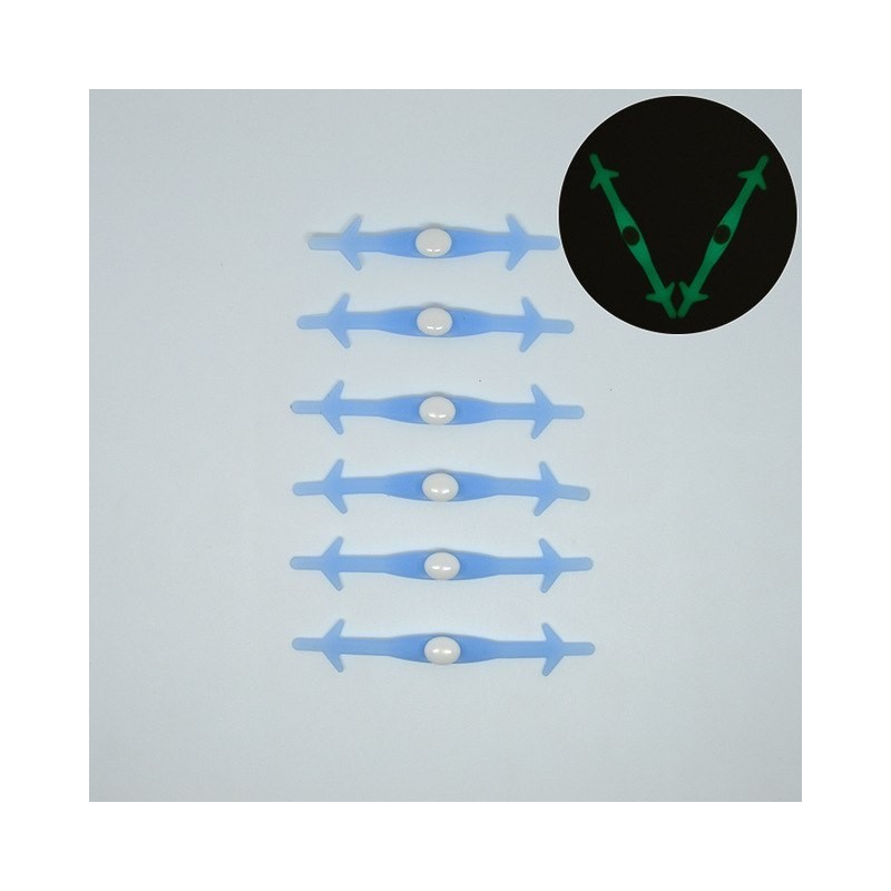 Silicone luz para cima LED sapato luminoso 12 pcs conjunto
