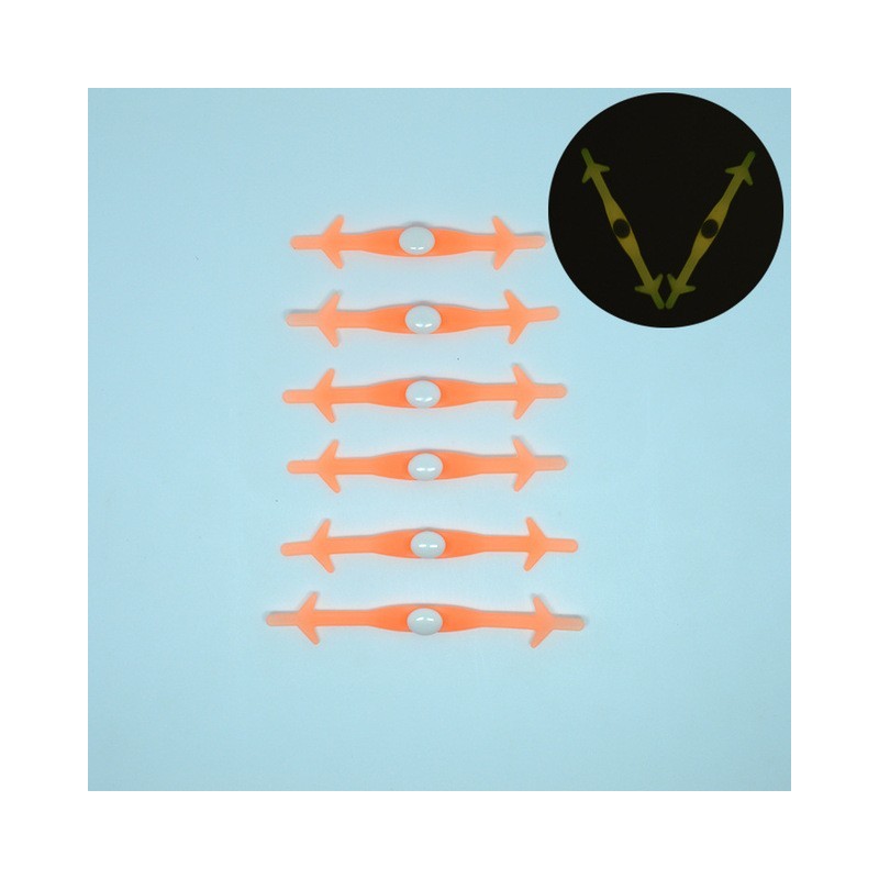 Silicone luz para cima LED sapato luminoso 12 pcs conjunto