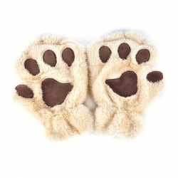 Luvas de pata de urso - luvas sem dedos plush