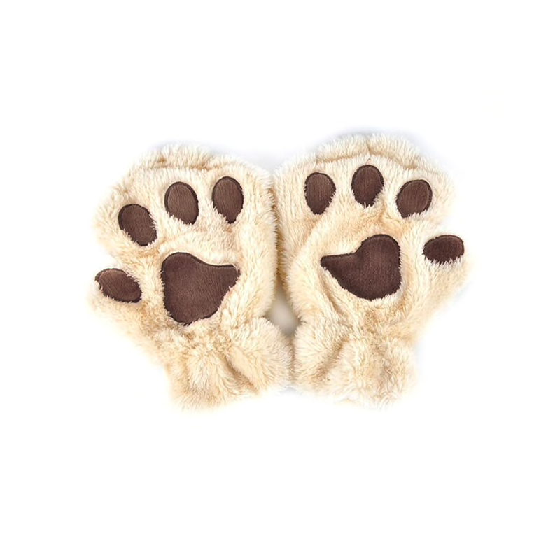 Luvas de pata de urso - luvas sem dedos plush