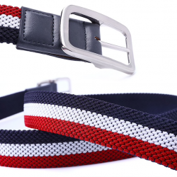 Elastic reversible woven canvas beltBelts