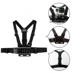 GoPro Hero & Xiaomi Yi GP27 ajustável cinto de cinta de peito tripé chicote