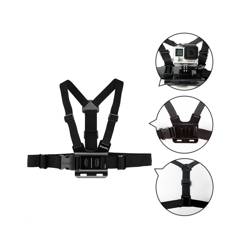 GoPro Hero & Xiaomi Yi GP27 ajustável cinto de cinta de peito tripé chicote