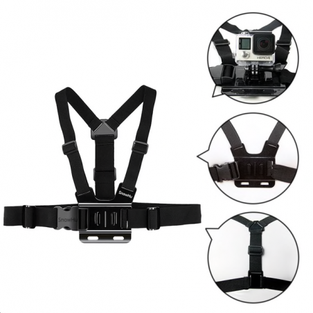 GoPro Hero & Xiaomi Yi GP27 ajustável cinto de cinta de peito tripé chicote