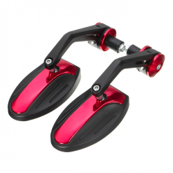 Universal 7/8" motocicleta alumínio espelho retrovisor 2 pcs