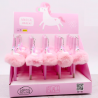 Unicorn plush pingente caneta caneta lápis de gel