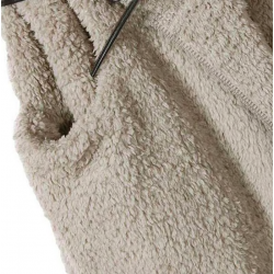Colete com capuz de pele de inverno