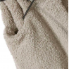 Colete com capuz de pele de inverno
