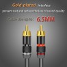 Placa de ouro RCA adaptador de plugue macho vídeo & conector de fio de áudio 2 pcs