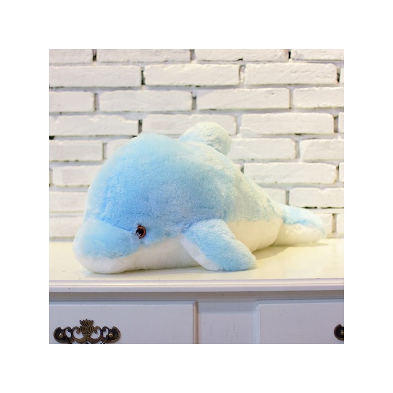 Brinquedo luminoso LED plush golfinho boneca 45 cm