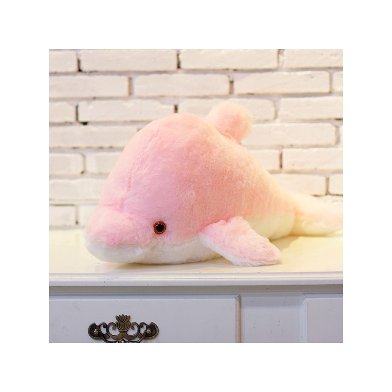 Brinquedo luminoso LED plush golfinho boneca 45 cm