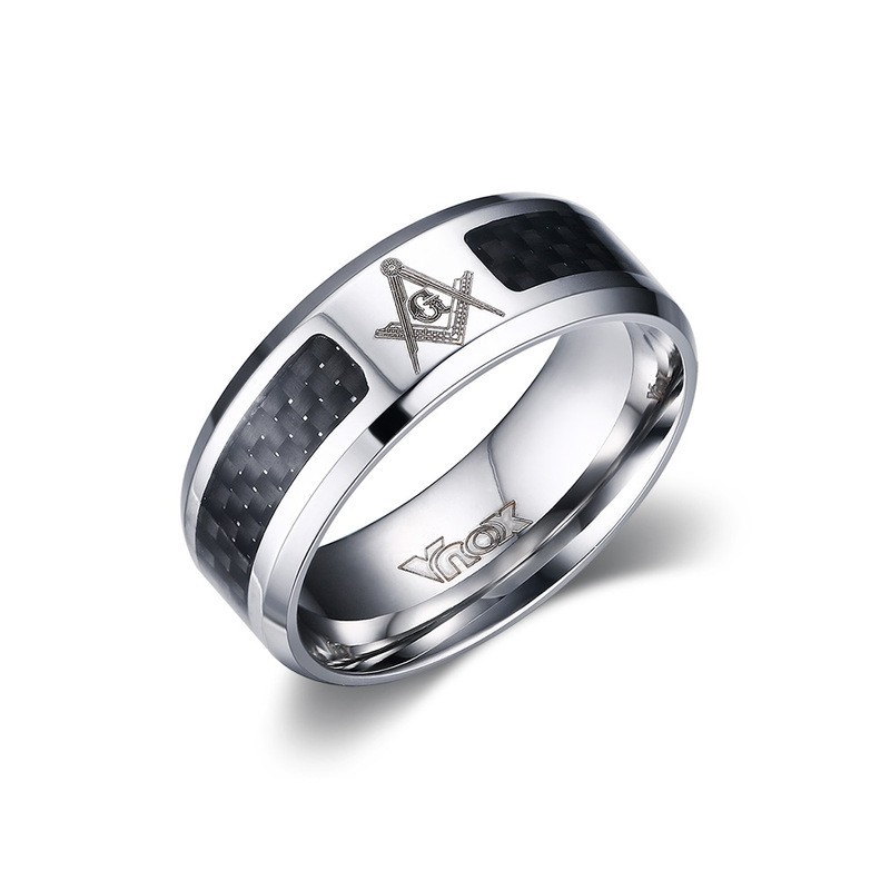 Stainless steel masonic symbol ringRings
